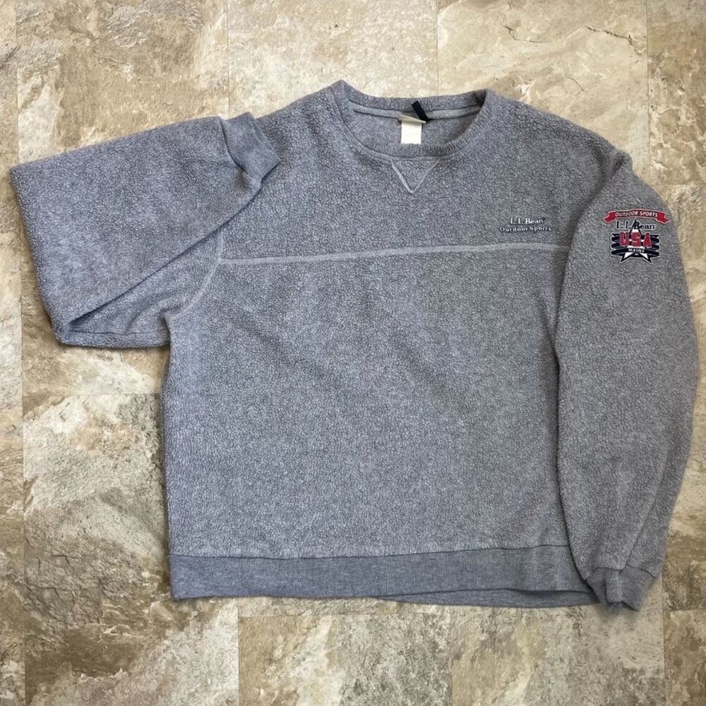 L.L. Bean Heather Gray Crewneck Sweater